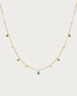 Collier Elysée En Argent Vert Émeraude