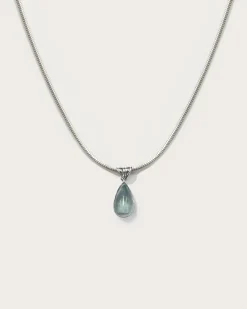 Collier Goutte d'Eau En Bleu Marine