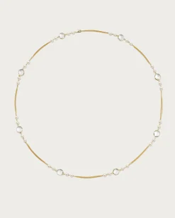 Collier Long Station En Cascade de Perles