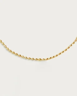 Collier Mini Perles En Métal Doré