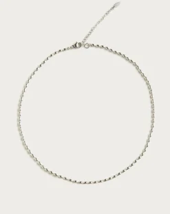 Collier Mini Perles En Métal Doré