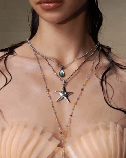 Collier Étoile de Mer En Argent
