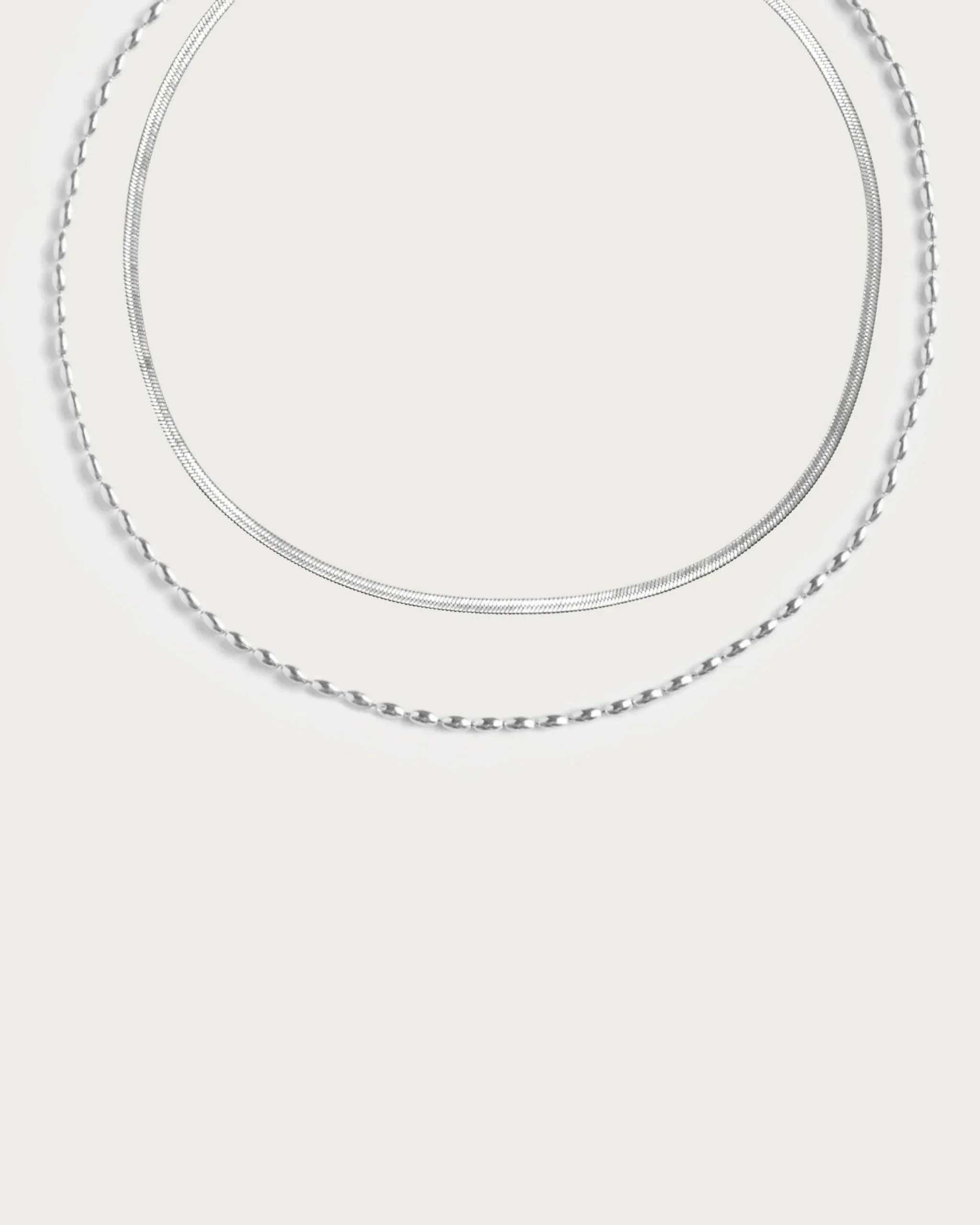 Ensemble Collier Chaîne En Argent