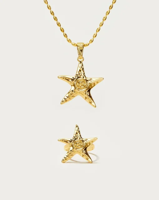 Ensemble Collier Et Bague Étoile de Mer