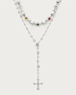 Ensemble Collier Molécule Daisy En Argent