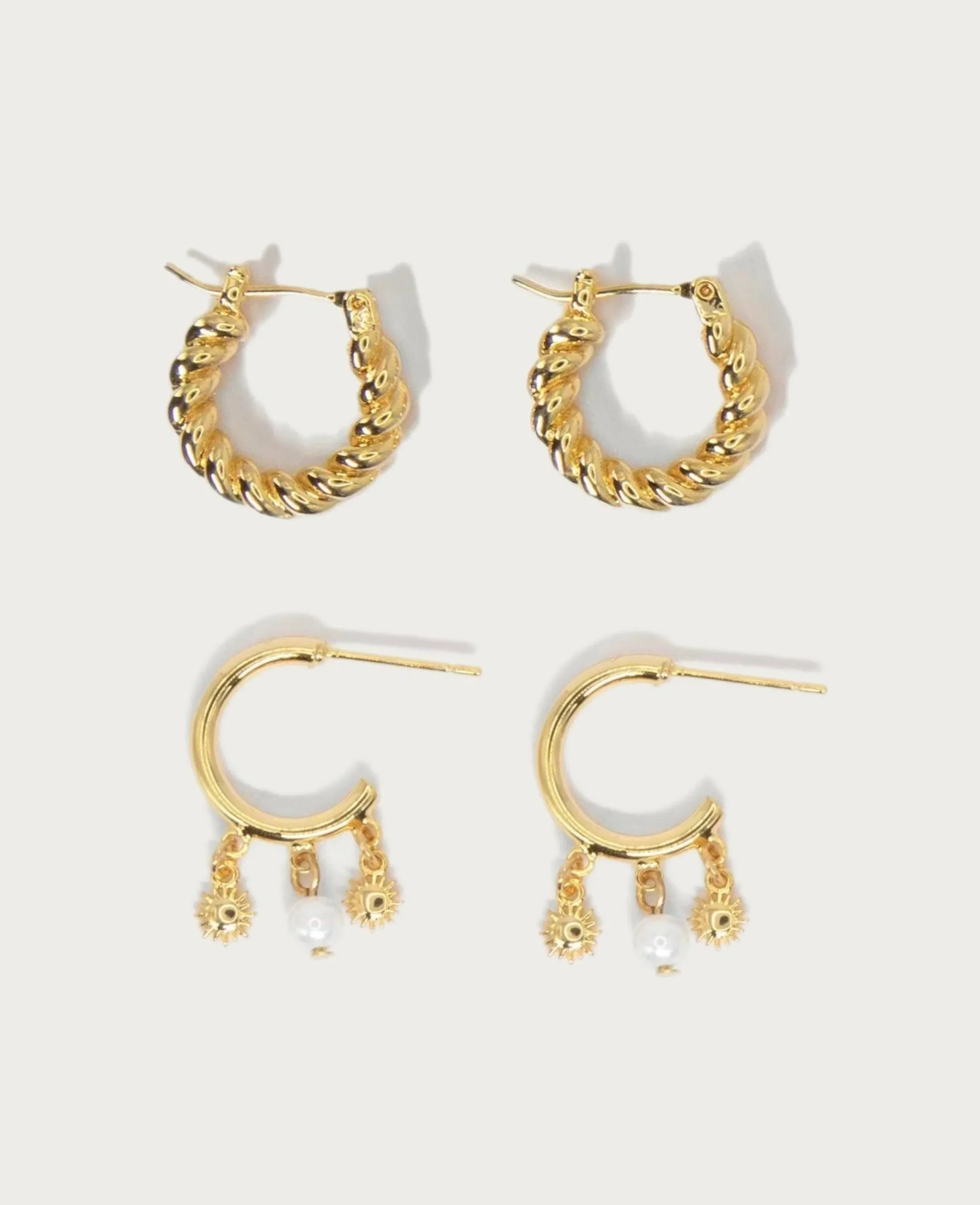 Ensemble de Boucles d'Oreilles Créoles Mucho Twirl