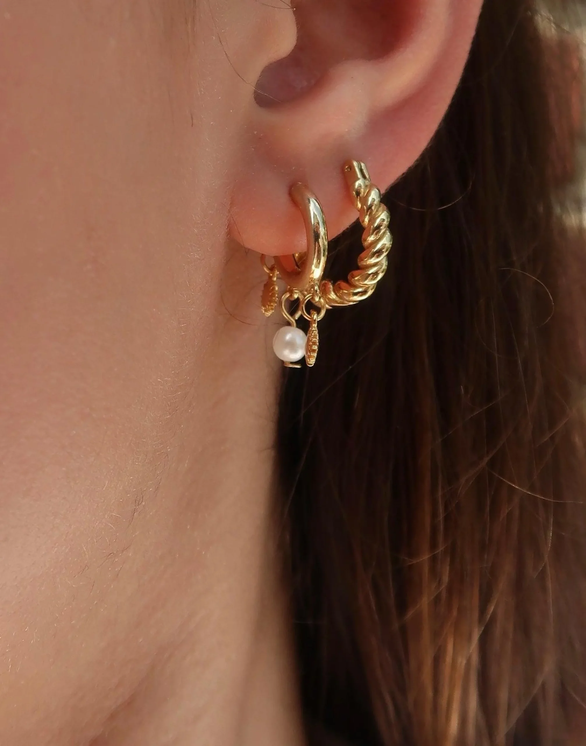 Ensemble de Boucles d'Oreilles Créoles Mucho Twirl