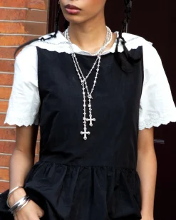 Ensemble de Chaînes de Molécules Daisy En Argent