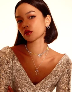 Ensemble de Colliers À Nœud En Argent