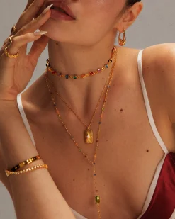 Ensemble de Colliers de Perles Arc-En-Ciel