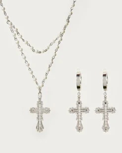 Everette Ensemble Croix En Argent