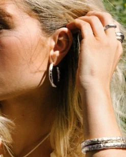 Grandes Boucles D'oreilles Créoles jenny En argent