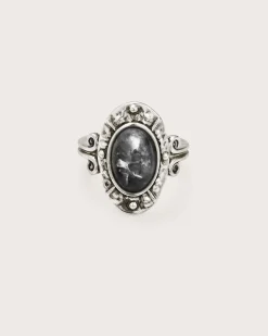 Lunar Bague En Agate Mousse Voile