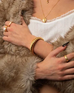 Or Bracelet Tressé Chunky