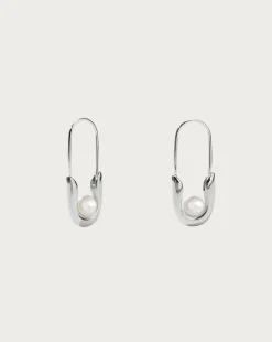 Petites Boucles d'Oreilles Épingles de Sûreté Argentées