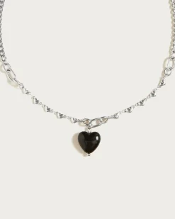 Te Collier Coeur Noir Juliet