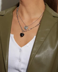Te Collier Coeur Noir Juliet
