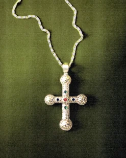 Xl Cross Chaîne En Argent